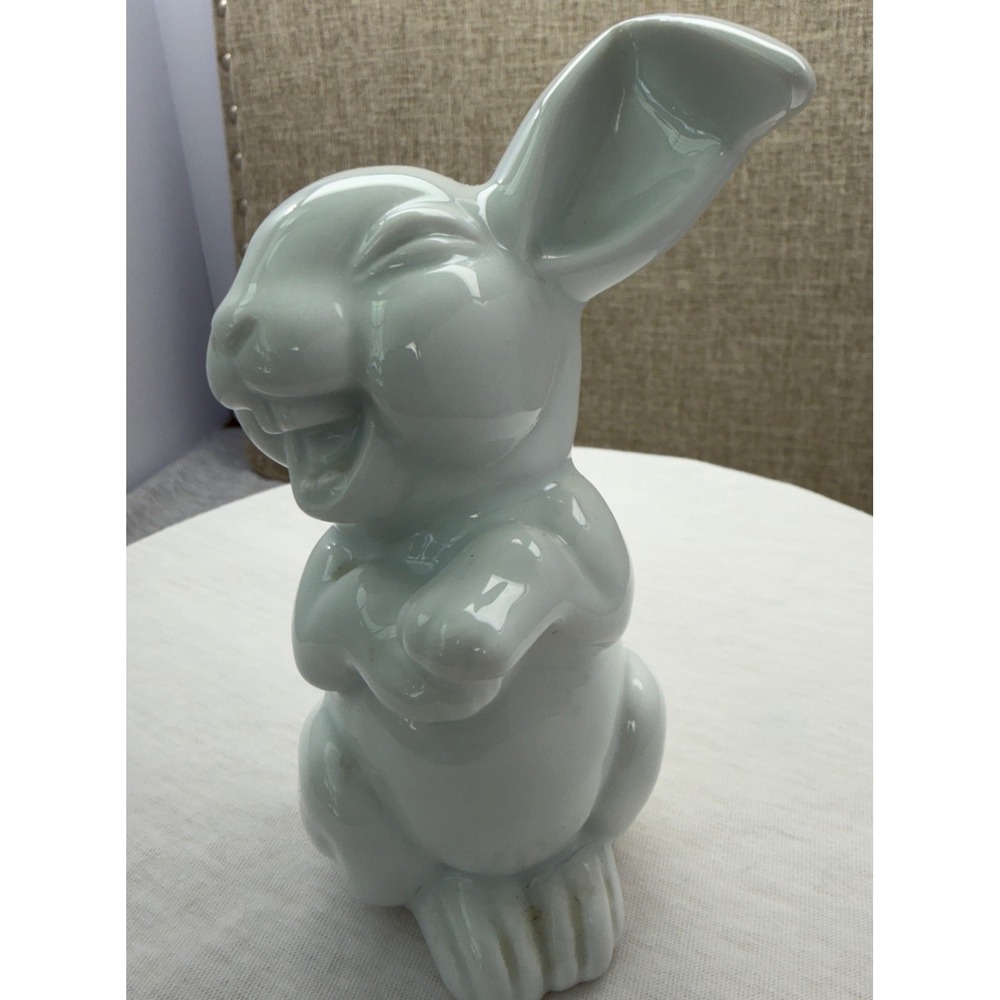Rosenthal Germany White Porcelain Laughing Bunny Rabbit Figurine Vintage 5.25in